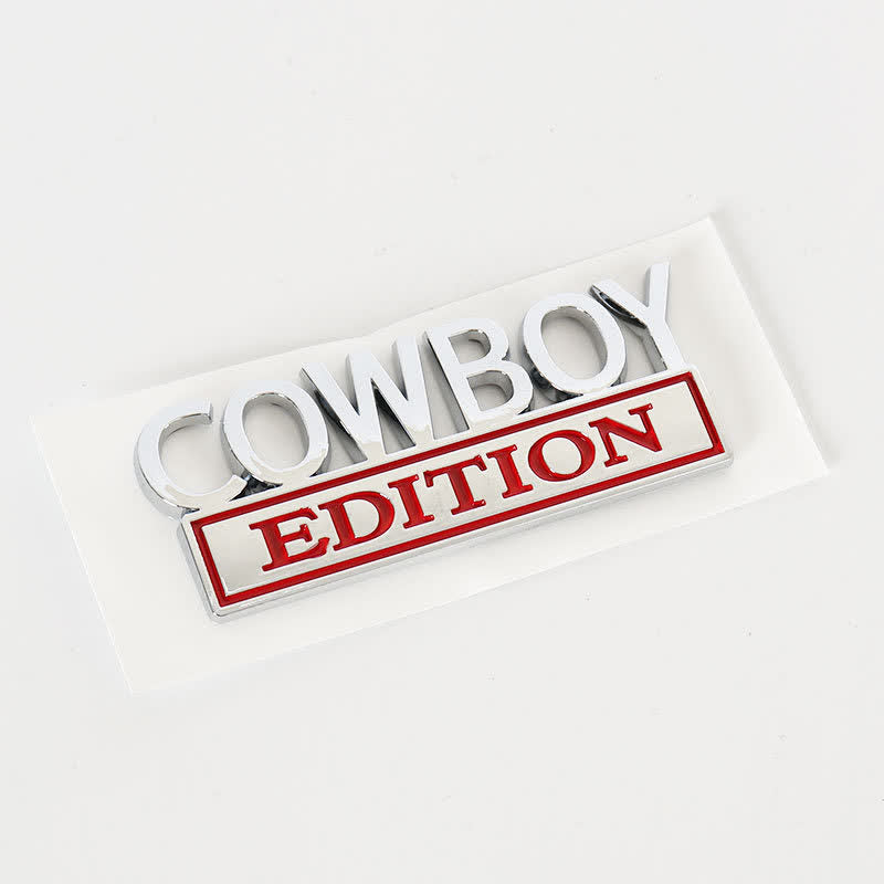 Emblema adhesivo para coche con diseño de ABS de la edición Cowboy.