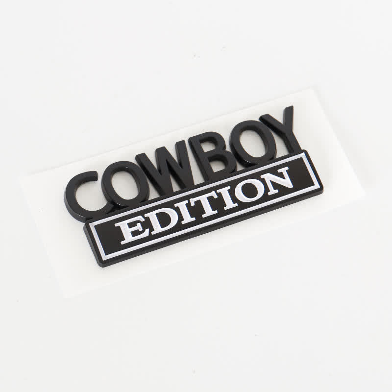 Emblema adhesivo para coche con diseño de ABS de la edición Cowboy.