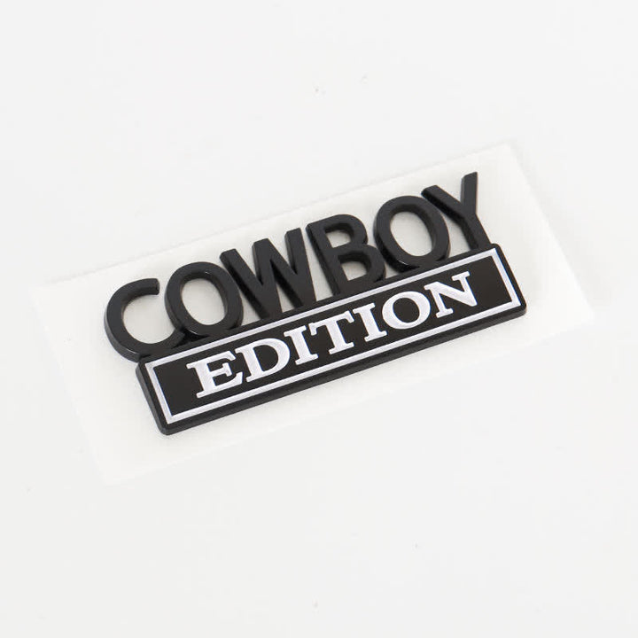 Emblema adhesivo para coche con diseño de ABS de la edición Cowboy.