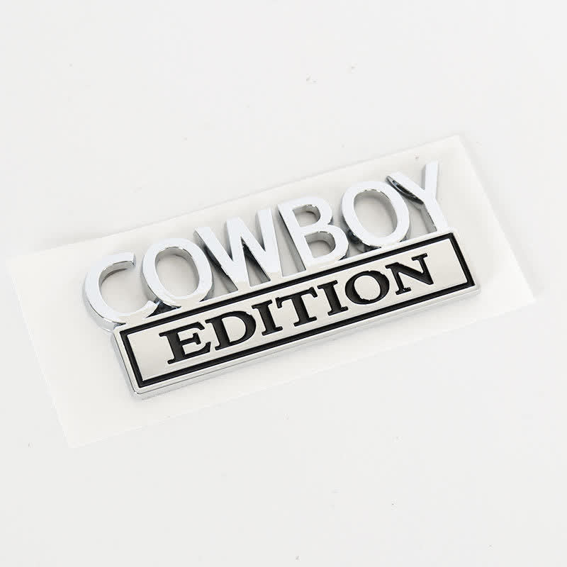 Emblema adhesivo para coche con diseño de ABS de la edición Cowboy.