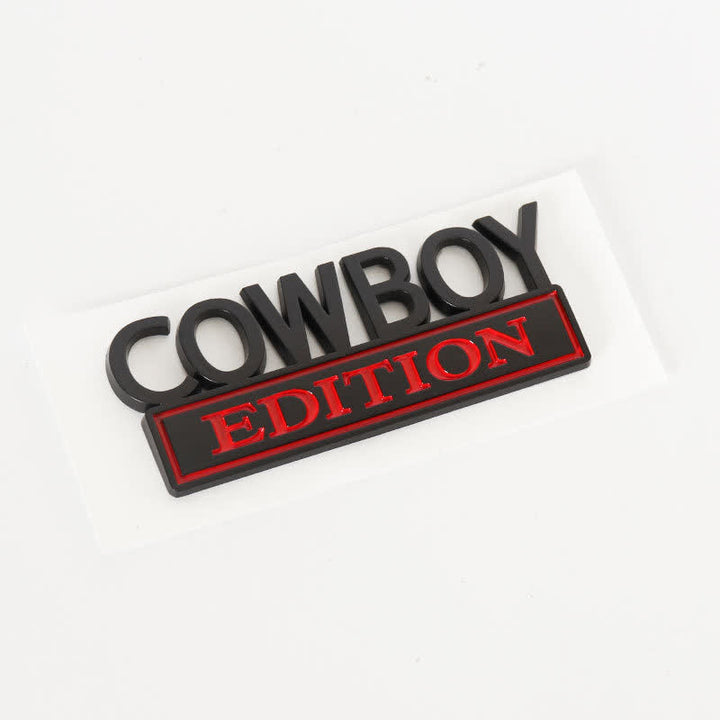 Emblema adhesivo para coche con diseño de ABS de la edición Cowboy.