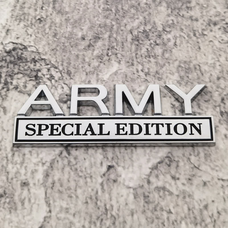 Insignia adhesiva de metal para coche de la EDICIÓN ESPECIAL DEL EJÉRCITO