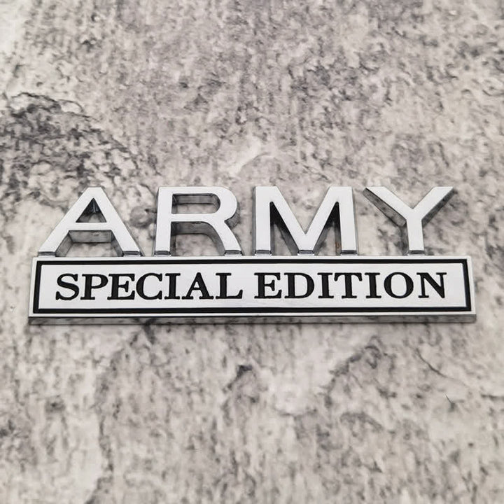 Insignia adhesiva de metal para coche de la EDICIÓN ESPECIAL DEL EJÉRCITO
