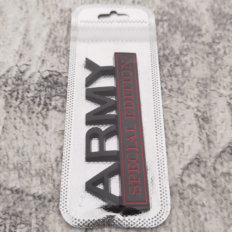 Insignia adhesiva de metal para coche de la EDICIÓN ESPECIAL DEL EJÉRCITO