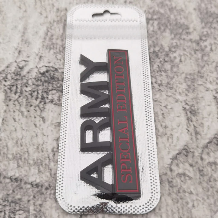 Insignia adhesiva de metal para coche de la EDICIÓN ESPECIAL DEL EJÉRCITO