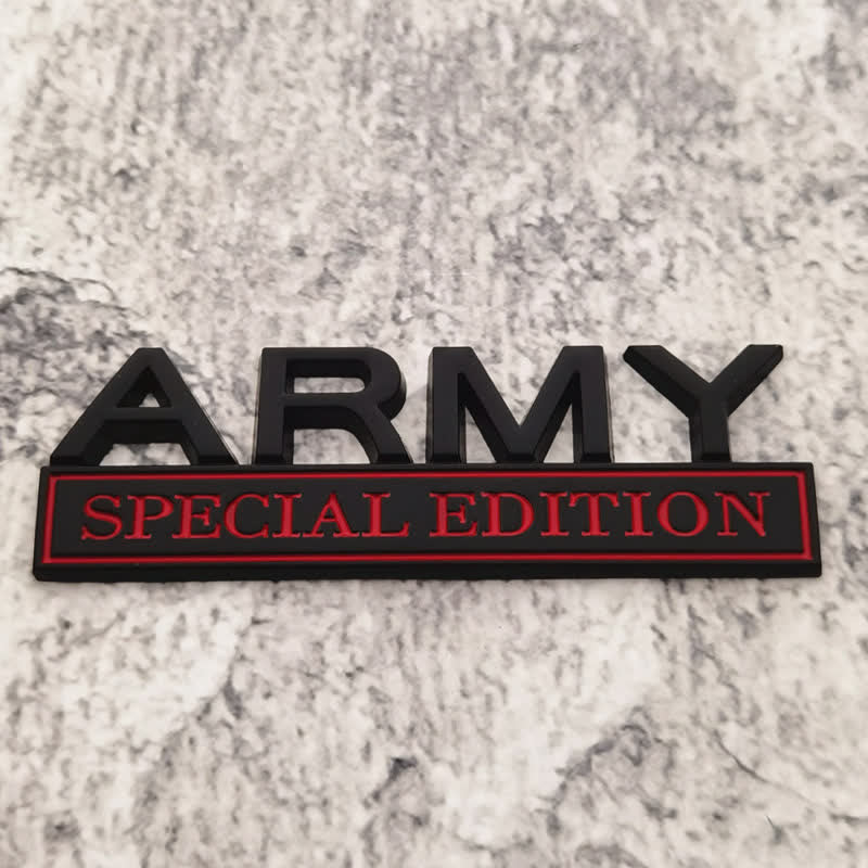 Insignia adhesiva de metal para coche de la EDICIÓN ESPECIAL DEL EJÉRCITO