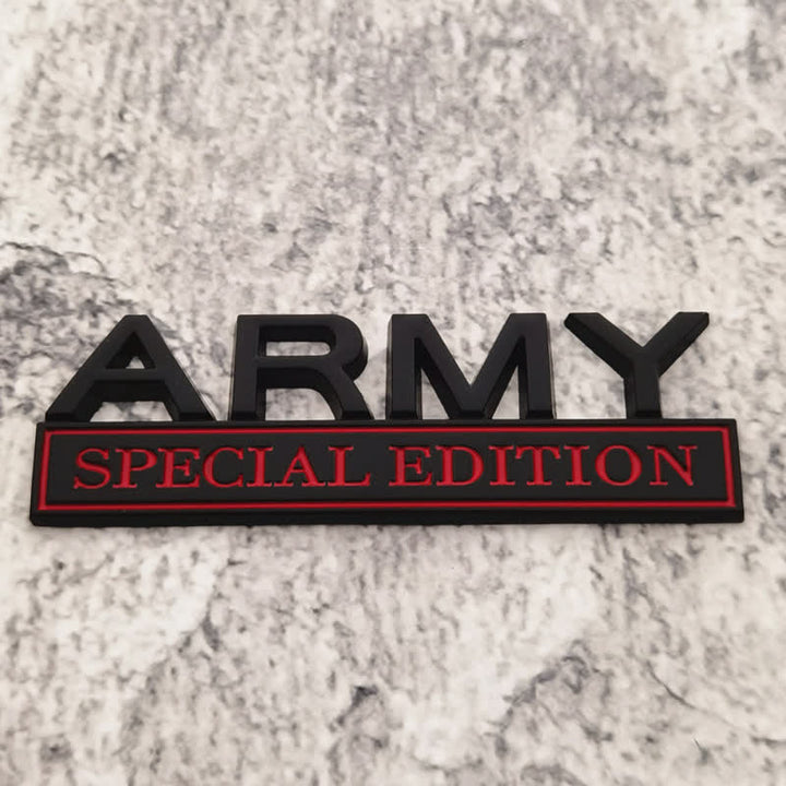 Insignia adhesiva de metal para coche de la EDICIÓN ESPECIAL DEL EJÉRCITO