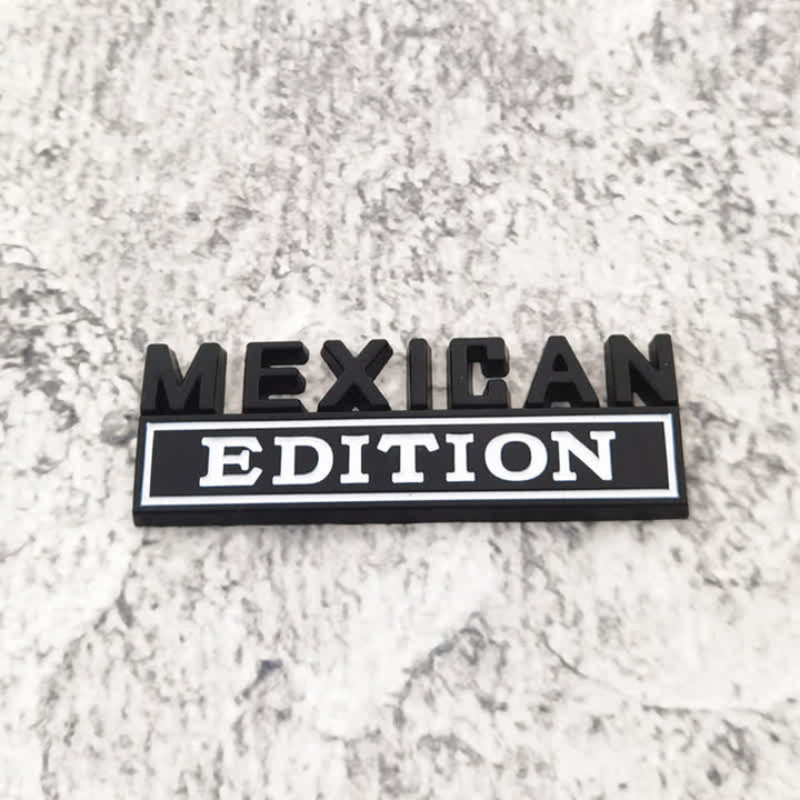 EDICIÓN MEXICANA Adhesivo metálico para coche