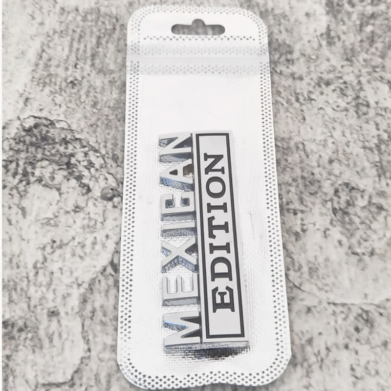 EDICIÓN MEXICANA Adhesivo metálico para coche