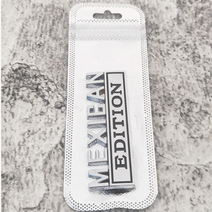 EDICIÓN MEXICANA Adhesivo metálico para coche