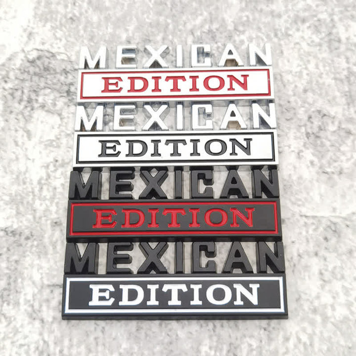 EDICIÓN MEXICANA Adhesivo metálico para coche