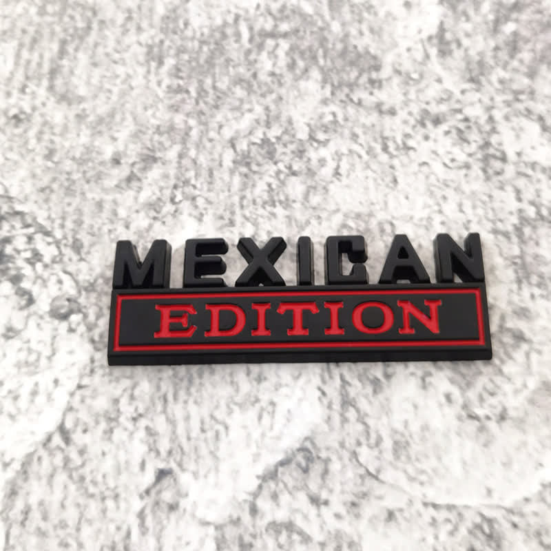 EDICIÓN MEXICANA Adhesivo metálico para coche
