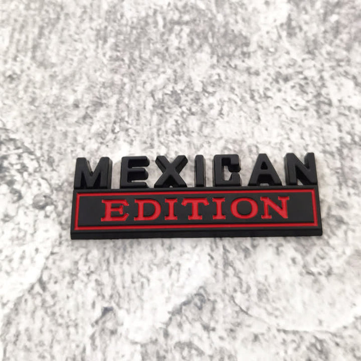 EDICIÓN MEXICANA Adhesivo metálico para coche