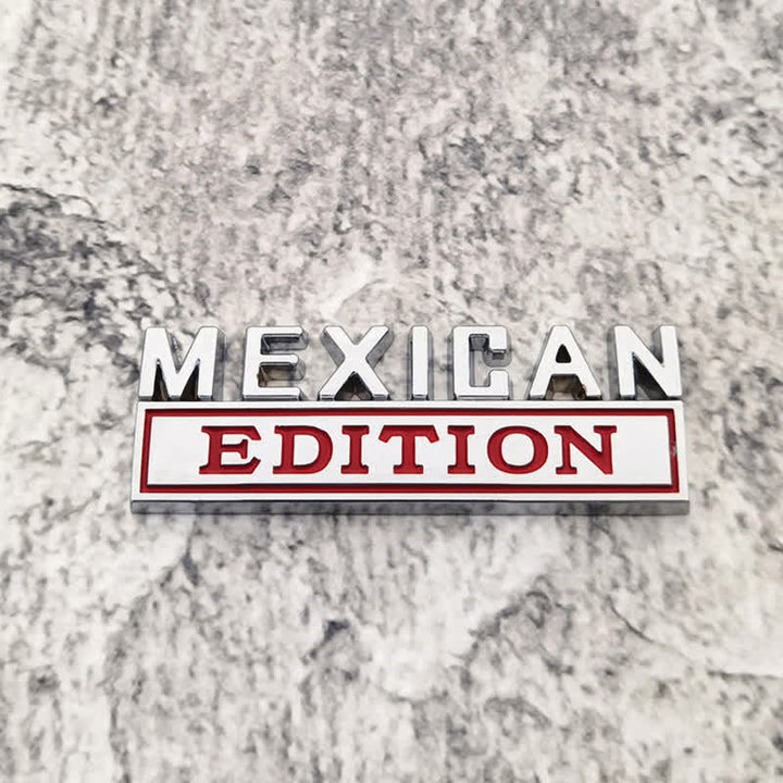 EDICIÓN MEXICANA Adhesivo metálico para coche