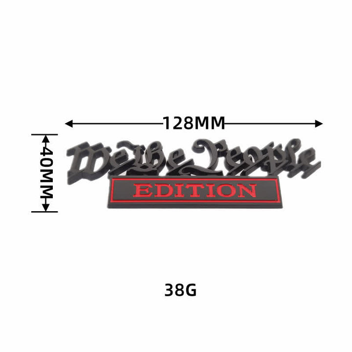 Insignia adhesiva de metal para coche EDICIÓN We The People