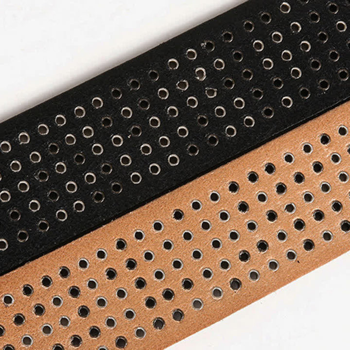 Cinturón de cuero estilo vaquero punk de metal pesado con tachuelas unisex