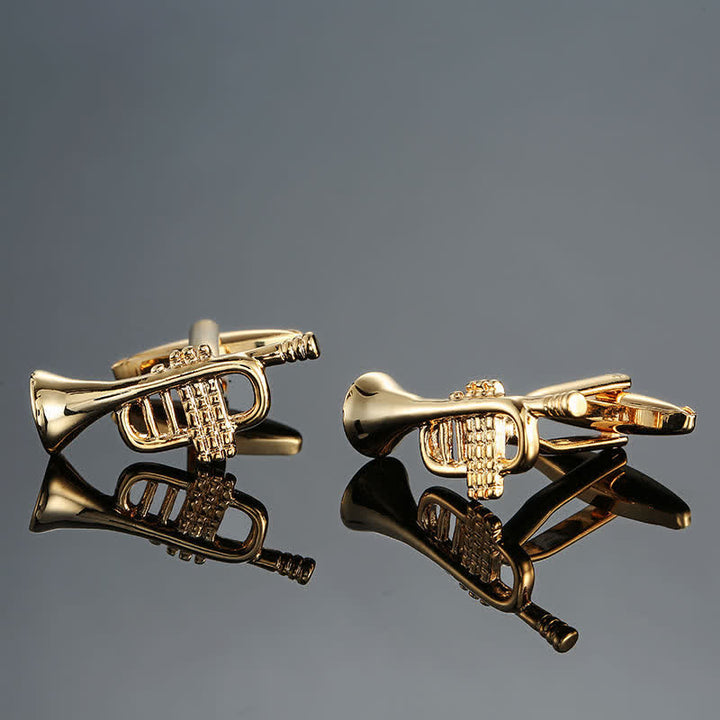 Gemelos con notas musicales de instrumentos musicales para hombre