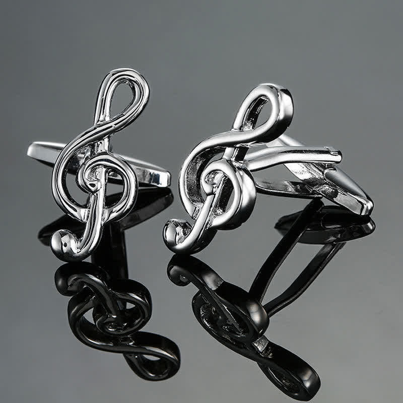 Gemelos con notas musicales de instrumentos musicales para hombre
