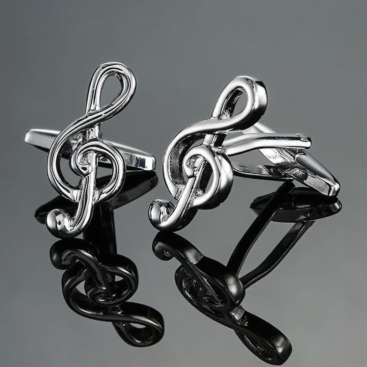 Gemelos con notas musicales de instrumentos musicales para hombre