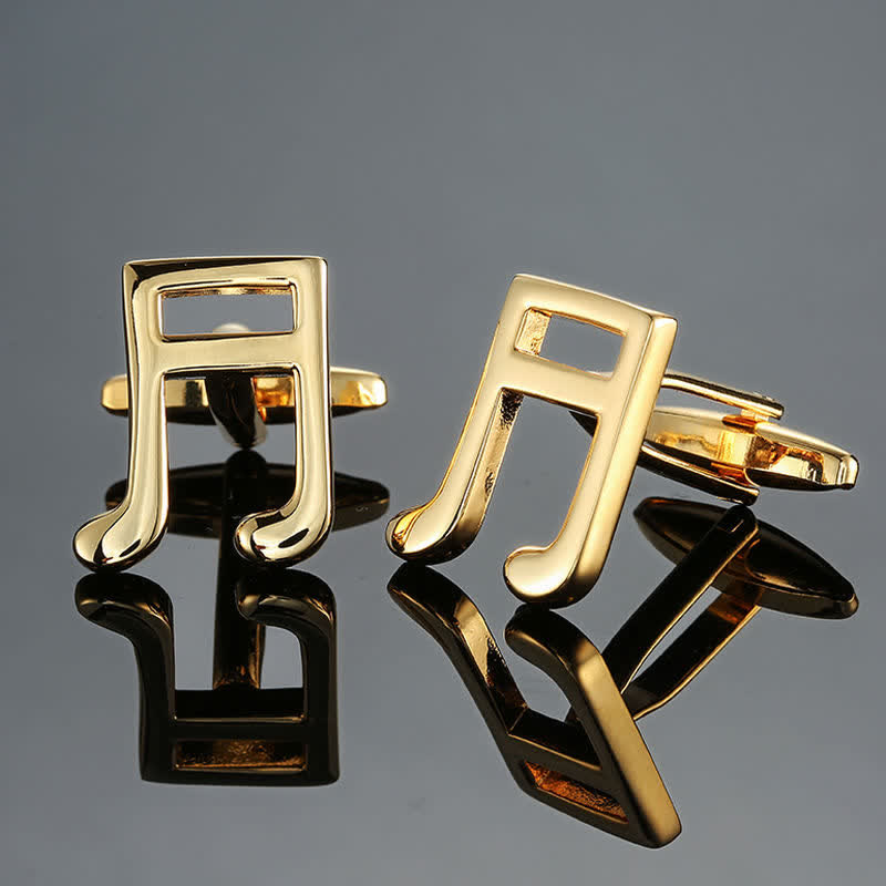 Gemelos con notas musicales de instrumentos musicales para hombre