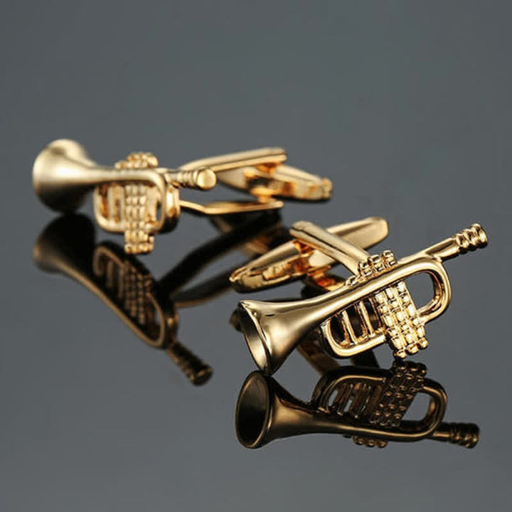 Gemelos con notas musicales de instrumentos musicales para hombre