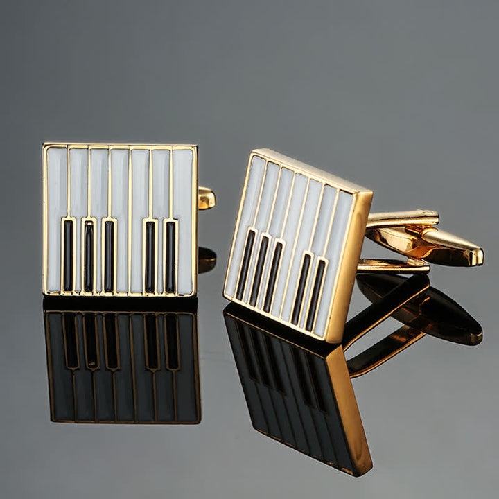 Gemelos con notas musicales de instrumentos musicales para hombre
