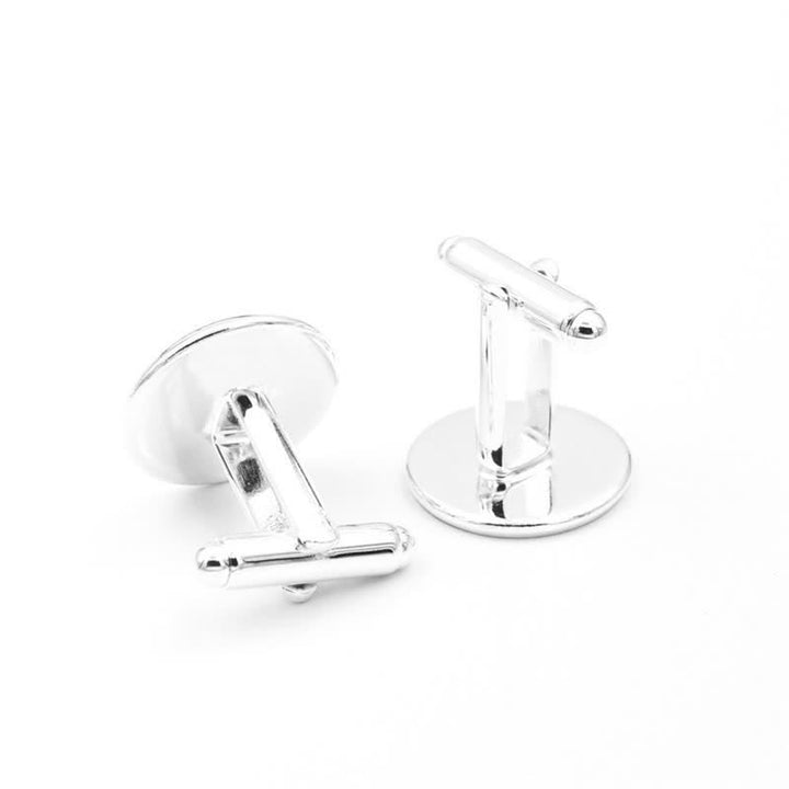Gemelos de cúpula de cristal Yin Yang en blanco y negro para hombre