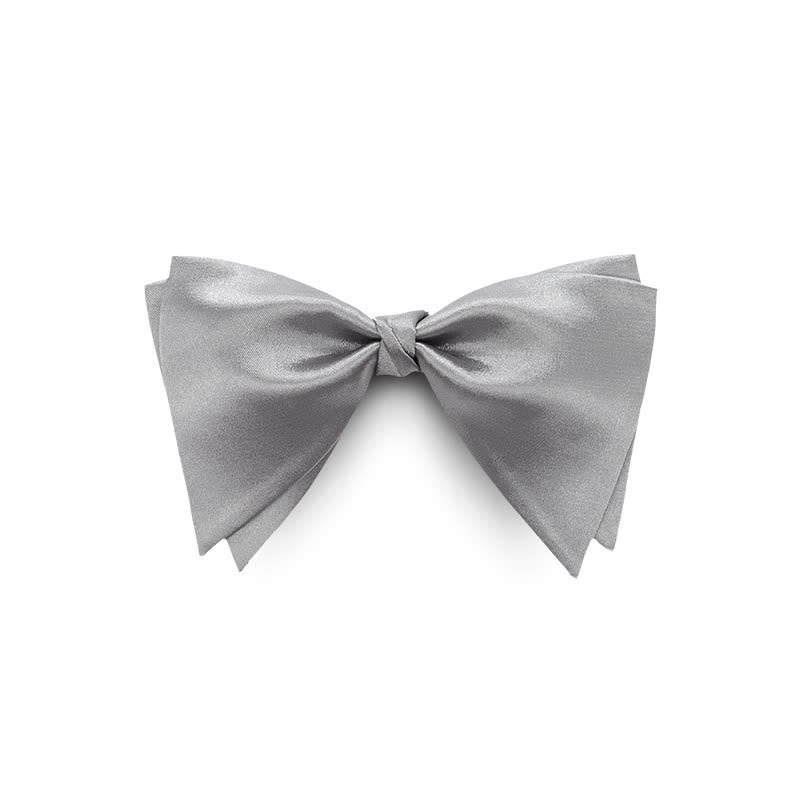 Pajarita de boda elegante de gran tamaño con punta para hombre