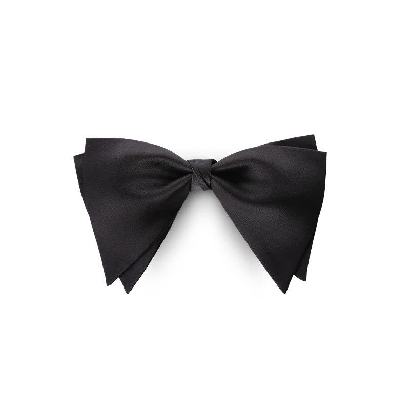 Pajarita de boda elegante de gran tamaño con punta para hombre