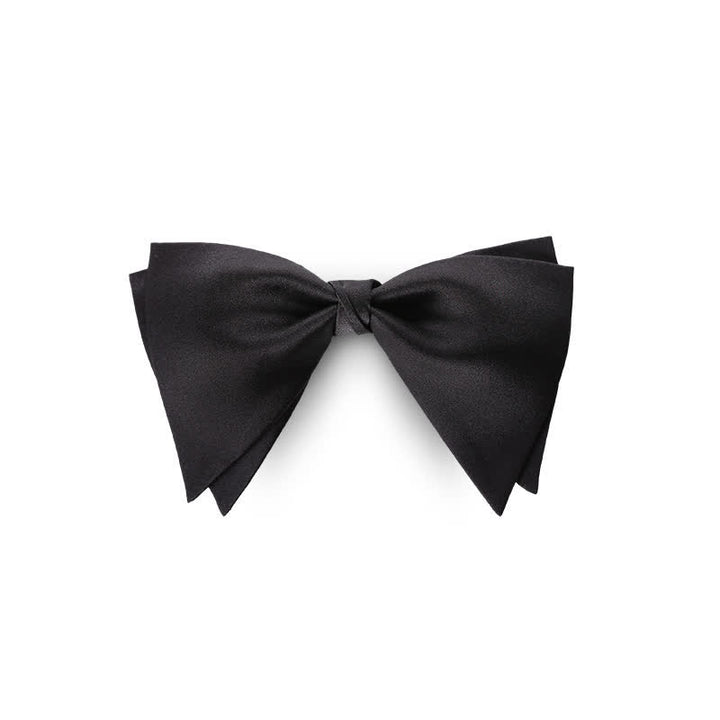 Pajarita de boda elegante de gran tamaño con punta para hombre