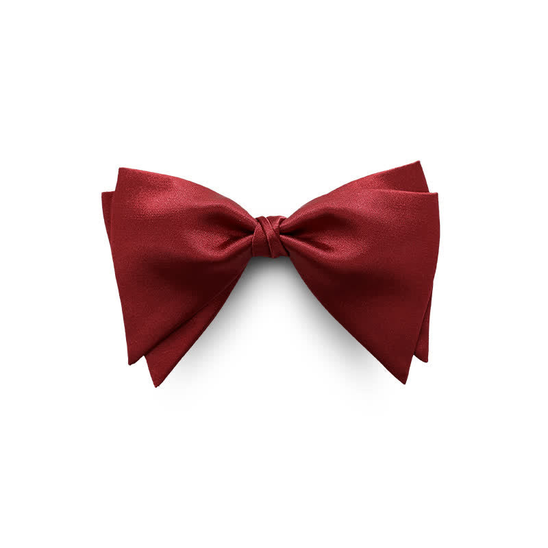 Pajarita de boda elegante de gran tamaño con punta para hombre