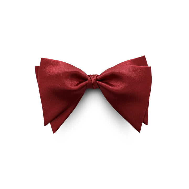 Pajarita de boda elegante de gran tamaño con punta para hombre