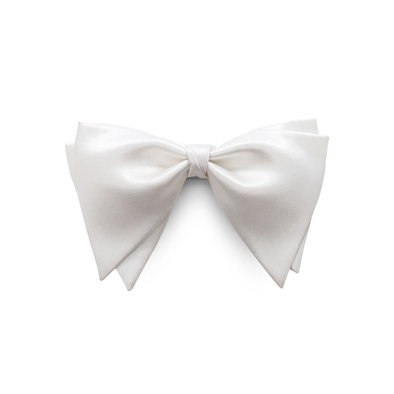 Pajarita de boda elegante de gran tamaño con punta para hombre