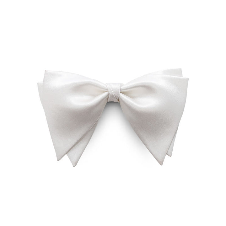 Pajarita de boda elegante de gran tamaño con punta para hombre