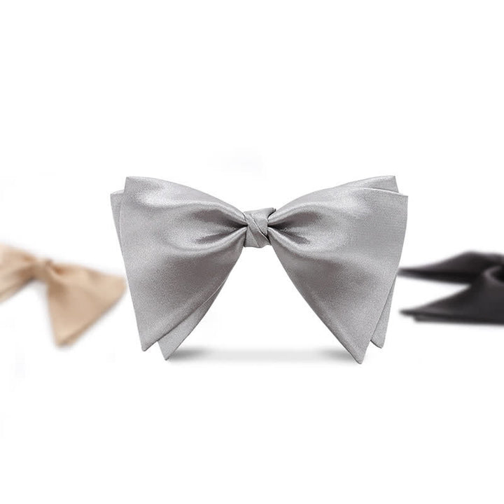 Pajarita de boda elegante de gran tamaño con punta para hombre