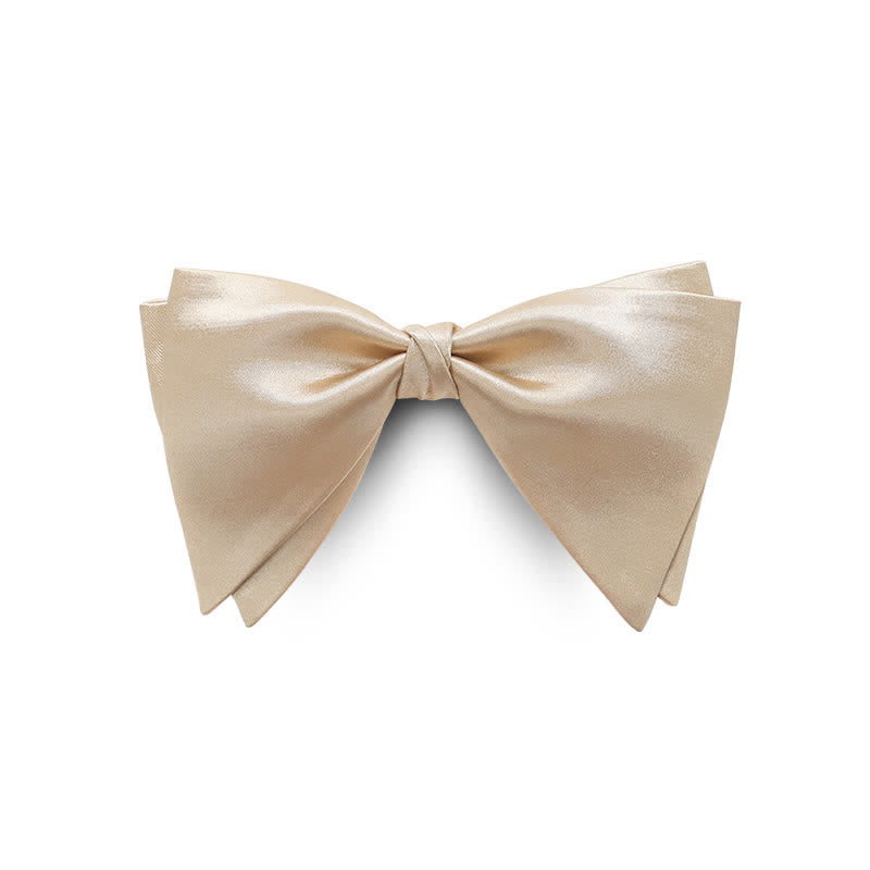 Pajarita de boda elegante de gran tamaño con punta para hombre