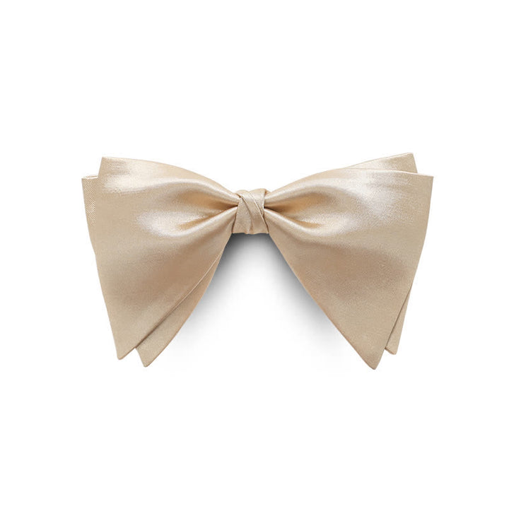 Pajarita de boda elegante de gran tamaño con punta para hombre