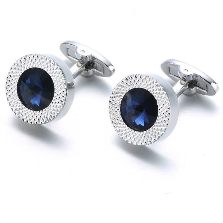 Gemelos de cristal con piedras preciosas para hombre.