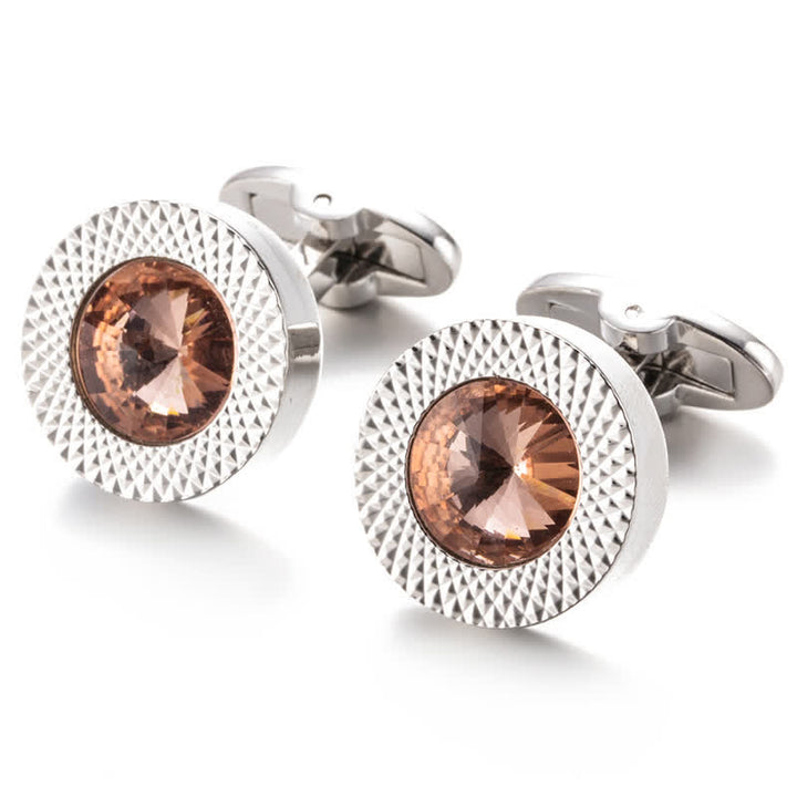 Gemelos de cristal con piedras preciosas para hombre.