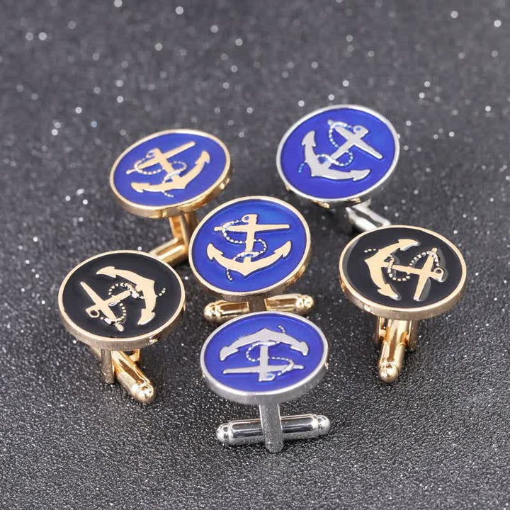 Gemelos de ancla de barco náutico para hombre