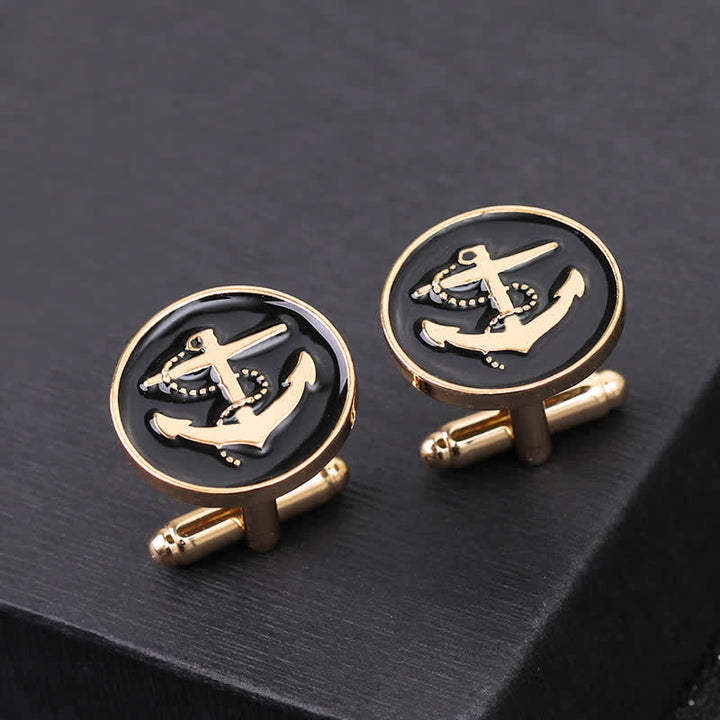 Gemelos de ancla de barco náutico para hombre