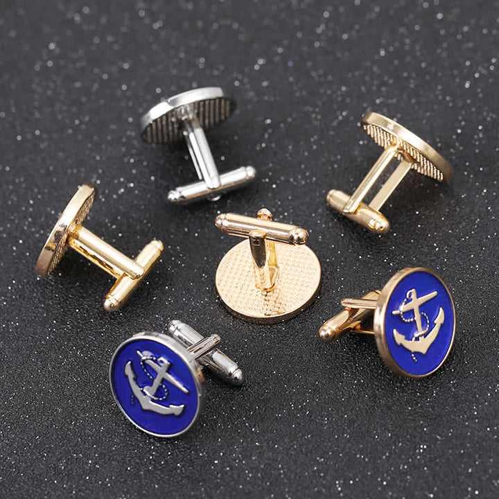 Gemelos de ancla de barco náutico para hombre