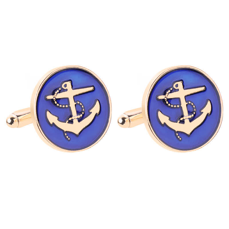 Gemelos de ancla de barco náutico para hombre