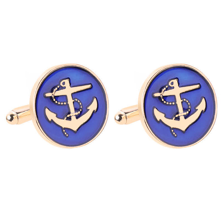 Gemelos de ancla de barco náutico para hombre