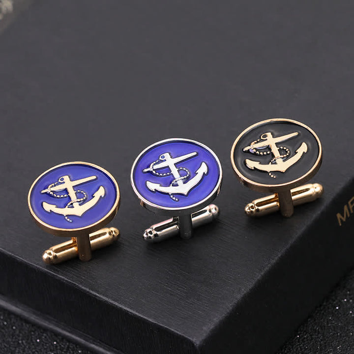 Gemelos de ancla de barco náutico para hombre