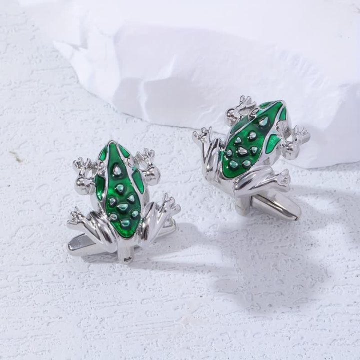 Gemelos de rana arbórea esmaltada en verde para hombre