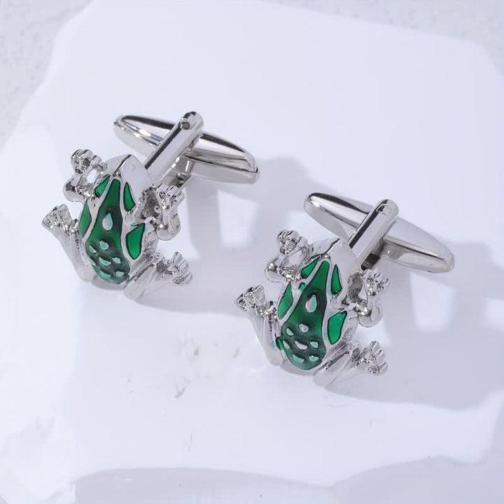 Gemelos de rana arbórea esmaltada en verde para hombre