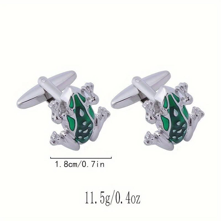 Gemelos de rana arbórea esmaltada en verde para hombre