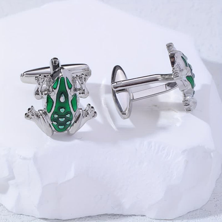 Gemelos de rana arbórea esmaltada en verde para hombre