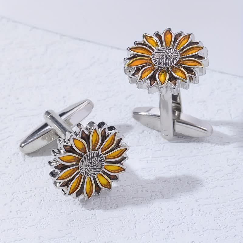 Gemelos de hombre con diseño de flor amarilla de girasol - Amarillo - image 0